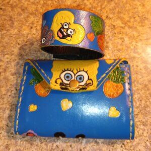 SpongeBob Inspired Card holder with Bracelet